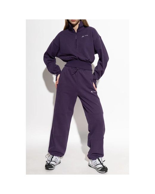 Adidas Fitness ,Paars ,Katoen Plum Trainingsjack in het Purple