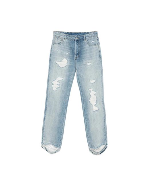 Cole Buxton Blue Straight Fit Jeans for men