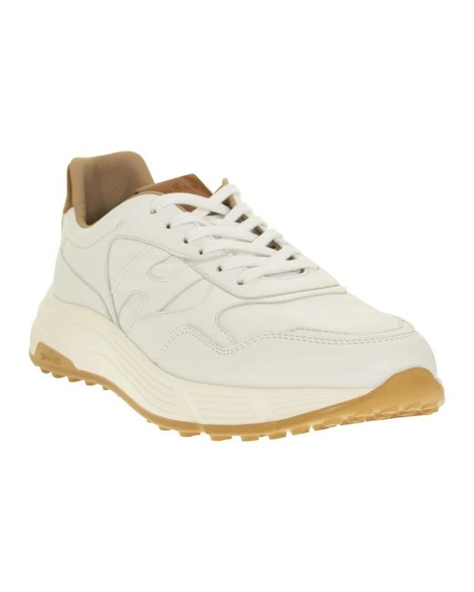 Hogan White Hyperlight Leather Sneakers for men