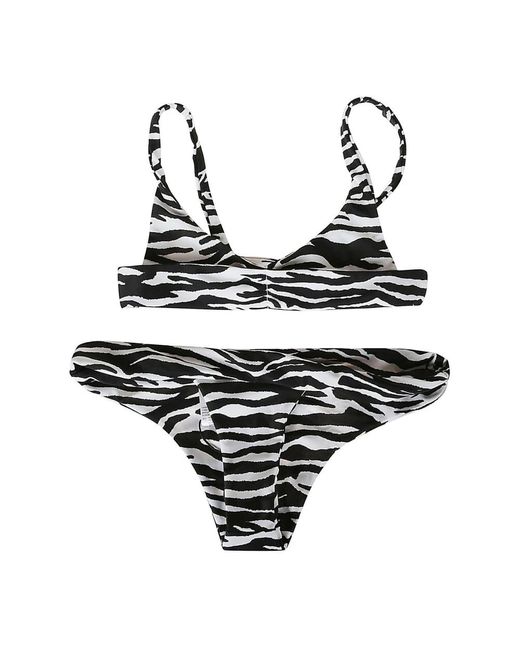 Conjunto de bikini elegante para el verano The Attico de color Black