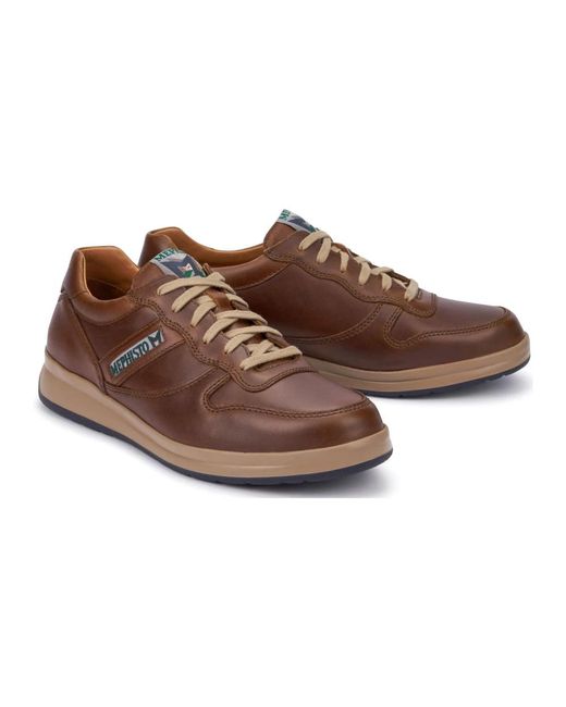 Mephisto Chestnut leder sneaker in Brown für Herren