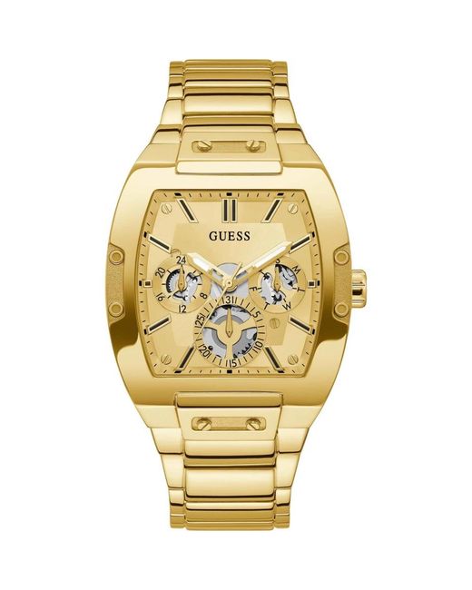 Oro orologio analogico al quarzo in acciaio inossidabile di Guess in Metallic da Uomo
