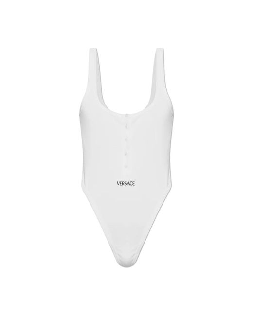 Versace White Body Mit Besticktem Logo