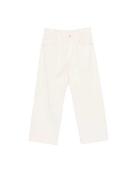 Brunello Cucinelli Witte Styling Straight Leg Broek in het White
