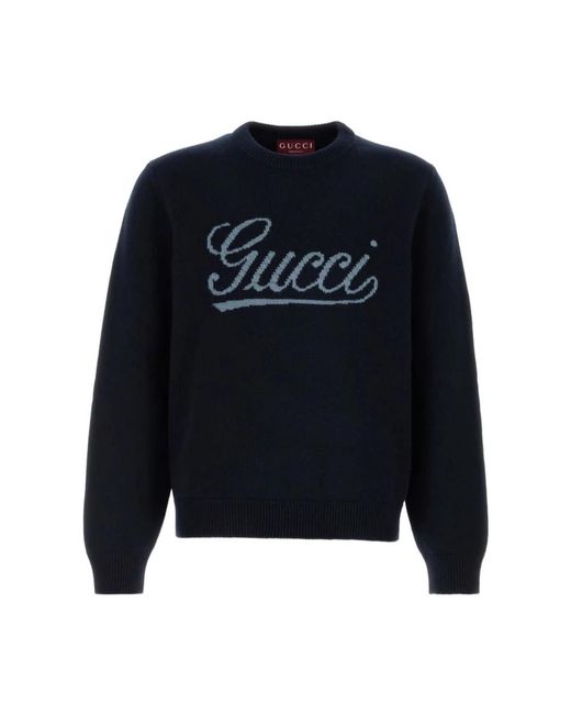 Gucci Wool Crew Neck Sweater in het Blue voor heren