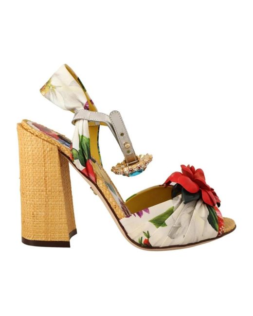 Dolce & Gabbana Metallic High Heel Sandals