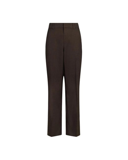 Neo Noir Brown Straight Trousers