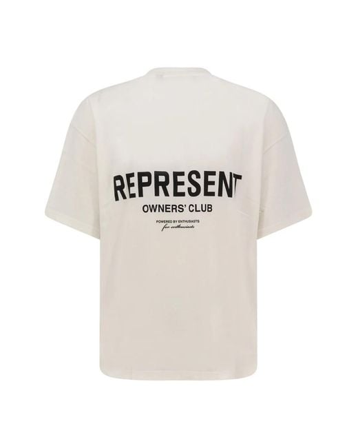 Represent Tops ,Wit ,Katoen Owners Club T-Shirt in het White voor heren