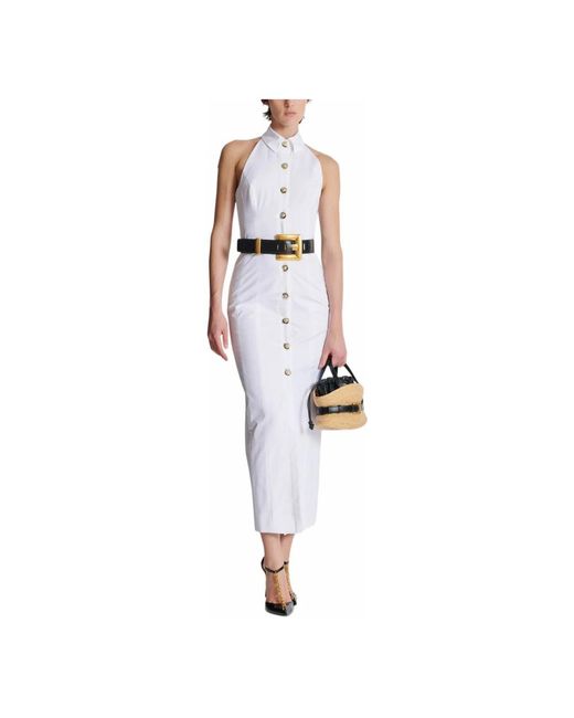 Balmain Midi Dresses in het White