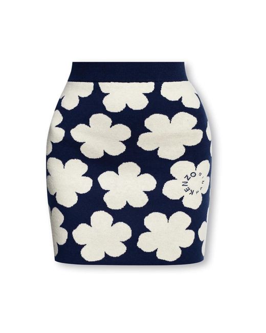 KENZO Rokken ,Blauw ,Katoen Rok Met Patroon in het Blue