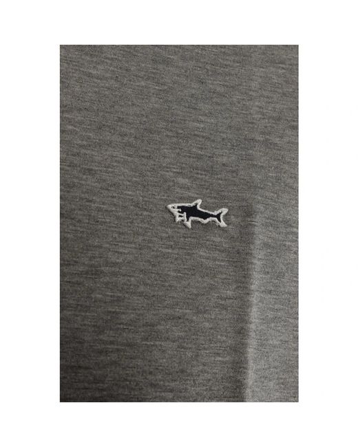 Paul & Shark Tops ,Grijs ,Katoen Cotton Jersey T-Shirt in het Gray voor heren