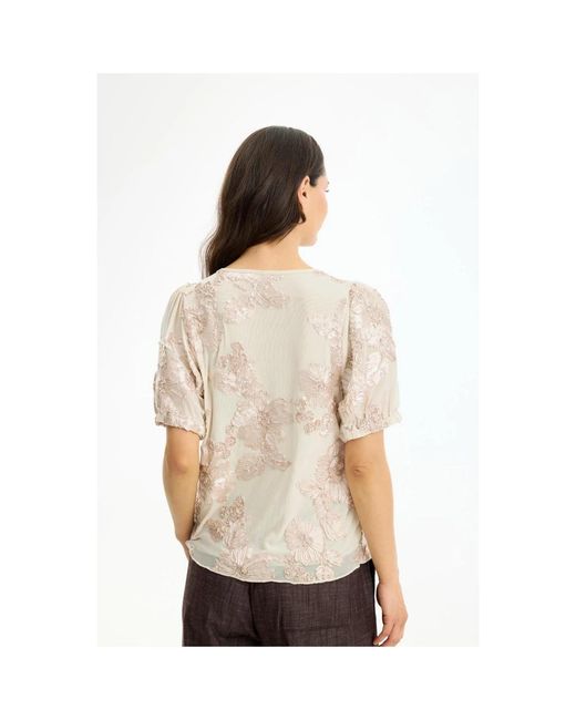 iN FRONT Overhemden ,Blouse in het Natural