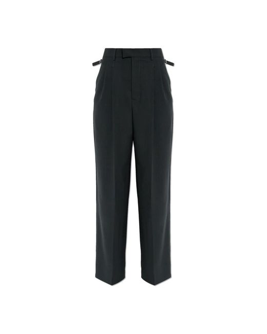 AMI Broeken ,Zwart ,Wol Wollen Broek Met Plooien in het Black