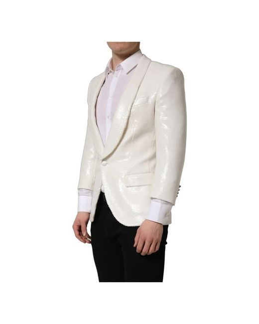 Dolce & Gabbana White Blazers for men