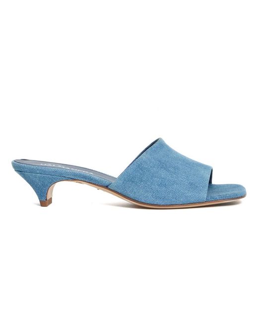 Halmanera Schoenen ,Blauw ,Denim Denim Slide Sandalen Azzurro Ss 25 in het Blue