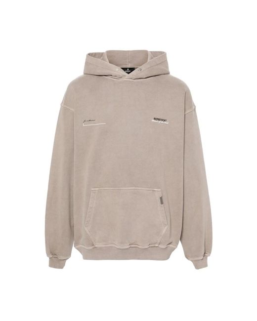 Hoodies Represent de hombre de color Gray