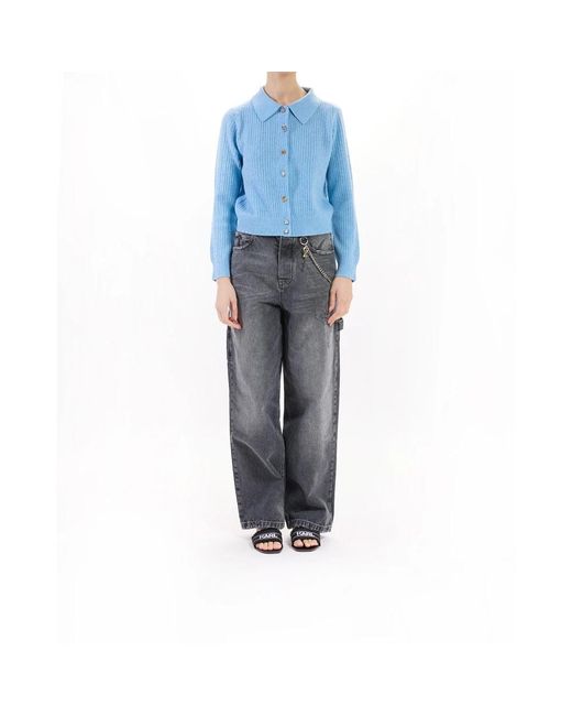 Marc Jacobs Blue Blauer Cableknit Charm Cardigan