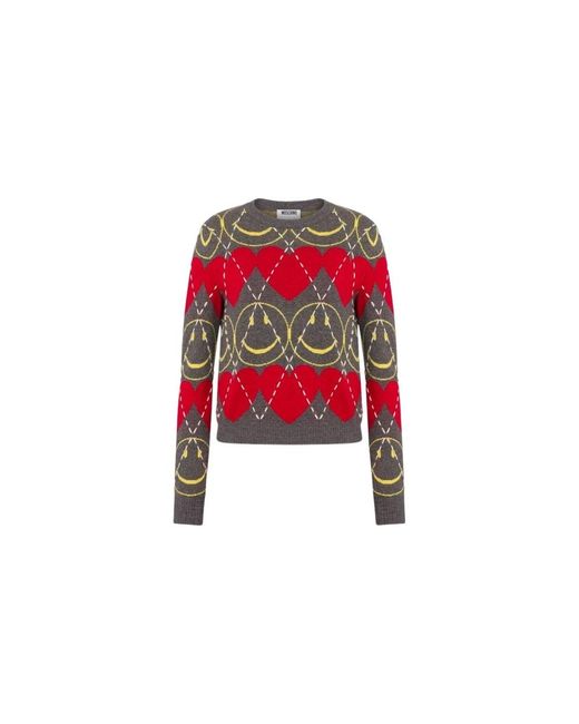 Moschino Red Round-Neck Knitwear