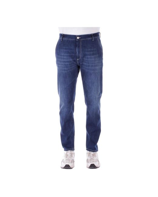 Dondup Blaue logo jeans regular fit in Blue für Herren