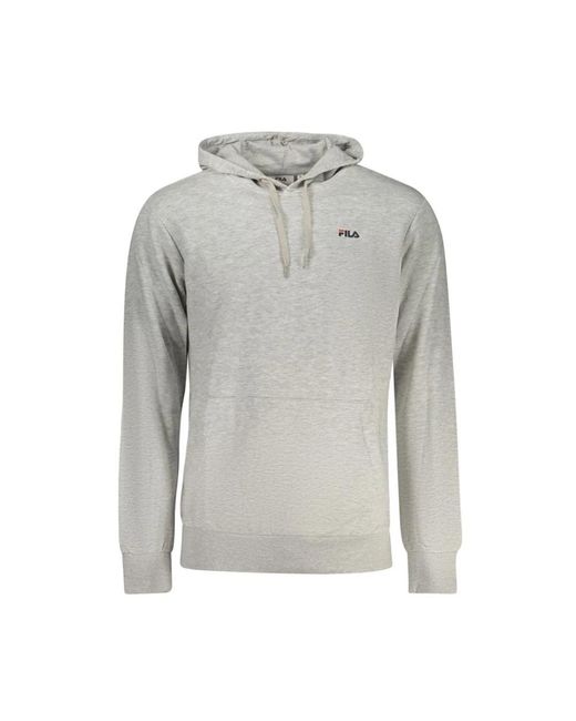 Fila Hoodies & Sweatvesten ,Grijs ,Katoen Lumezzane Hooded Sweatshirt in het Gray voor heren