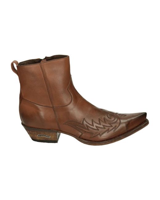 Sendra Braune Leder-Herrenstiefel in Brown für Herren