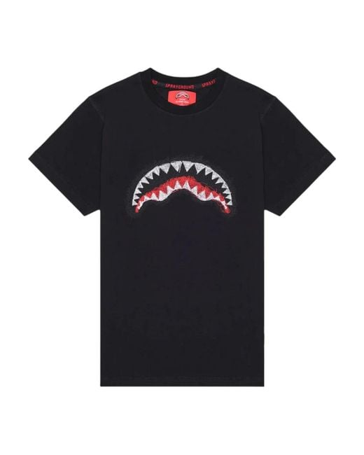 Sprayground Black T-Shirts for men