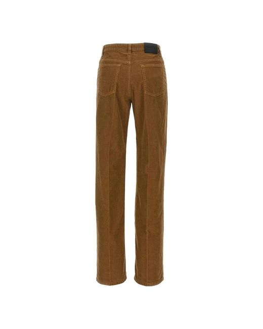 Saint Laurent Brown Straight Trousers