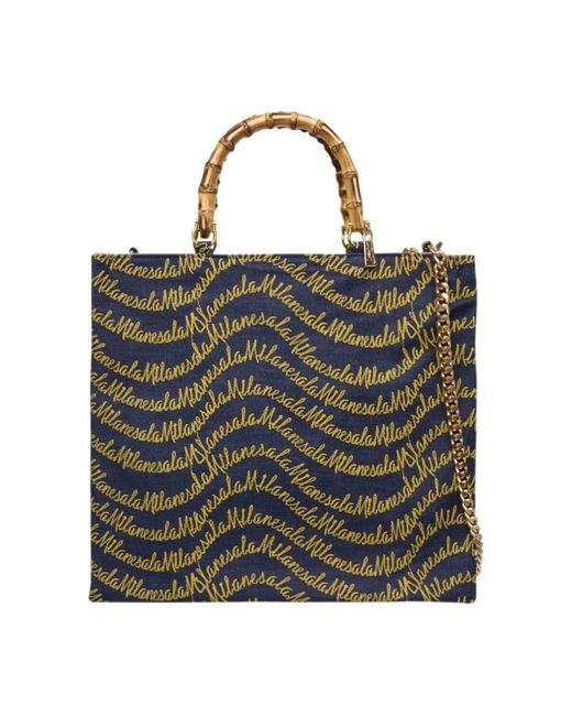 La Milanesa Blue Shopping Bags