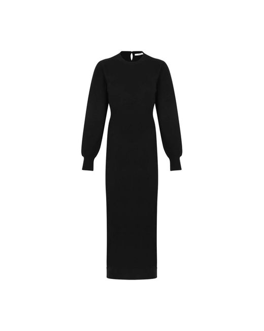 Givenchy Gebreide Midi Jurk in het Black
