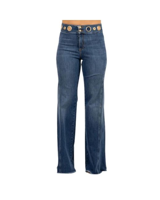 Nenette Blue Wide Jeans