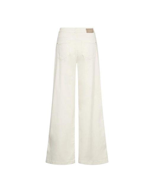 Mos Mosh White Wide Trousers