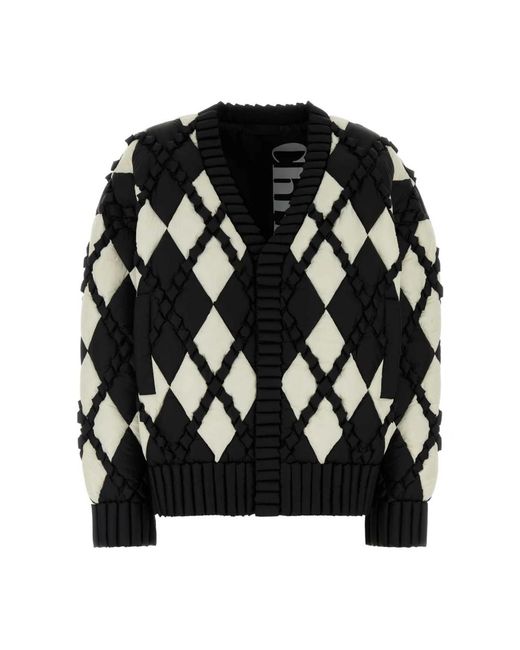 RAXXY Jassen ,Veelkleurig ,Nylon Two-Tone Nylon Down Jacket in het Black