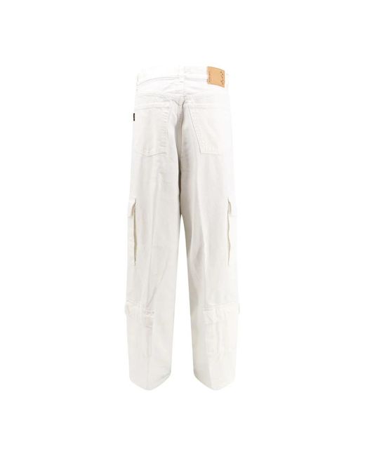 Haikure White Wide Trousers