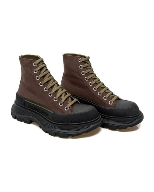 Alexander McQueen Brown Lace-Up Boots for men