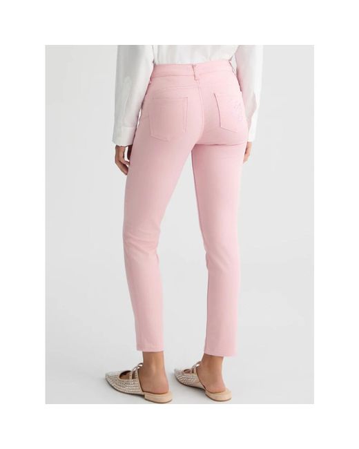 Liu Jo Cropped Jeans in het Pink