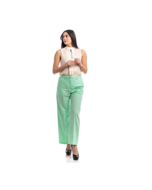 Seventy Green Straight Trousers