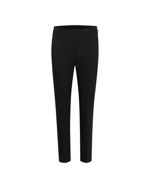 Inwear Black Slim-Fit Trousers