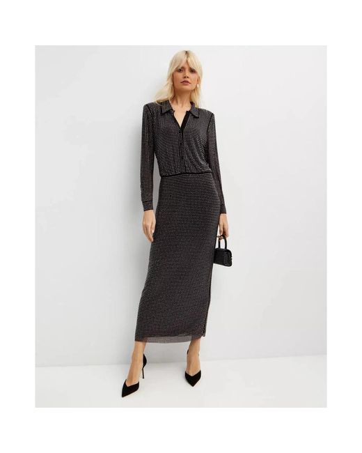 Self-Portrait Black Midi Dresses