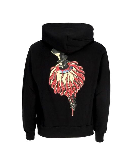 Propaganda Schwarzer Kapuzenpullover Mit Fronttasche in Black für Herren