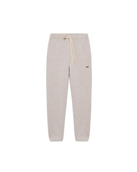 Autry Broeken ,Grijs ,Katoen Gemêleerde Katoenen Sweatpants Met Trekkoord in het Gray voor heren