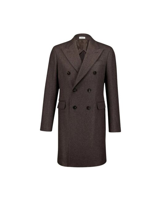 Boglioli Brown Double-Breasted Coats for men