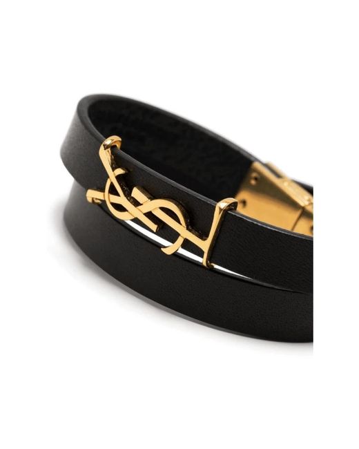 Saint Laurent Black Bracelets