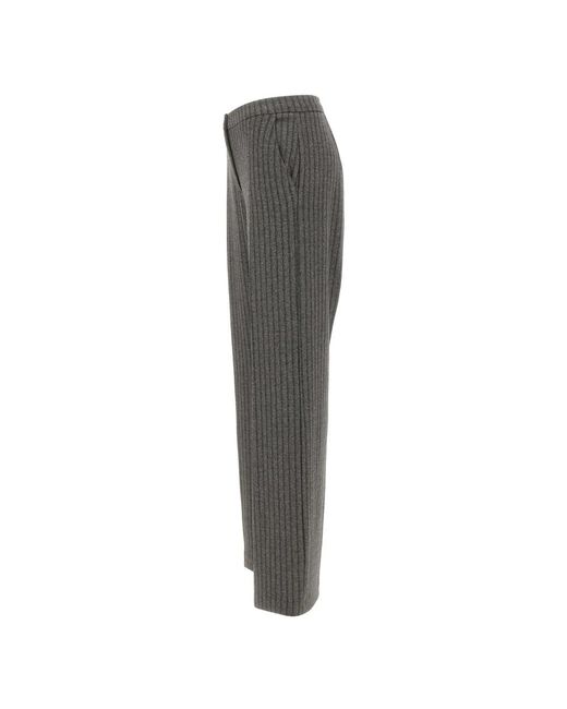 Elena Miro Gray Wide Trousers