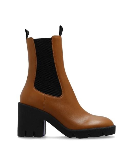 Burberry Brown Leather Chelsea Boots