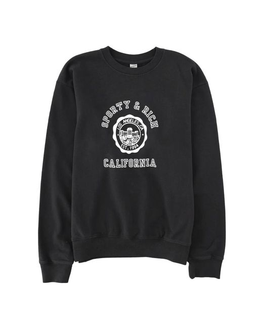 Sporty & Rich Black Sweatshirts for men