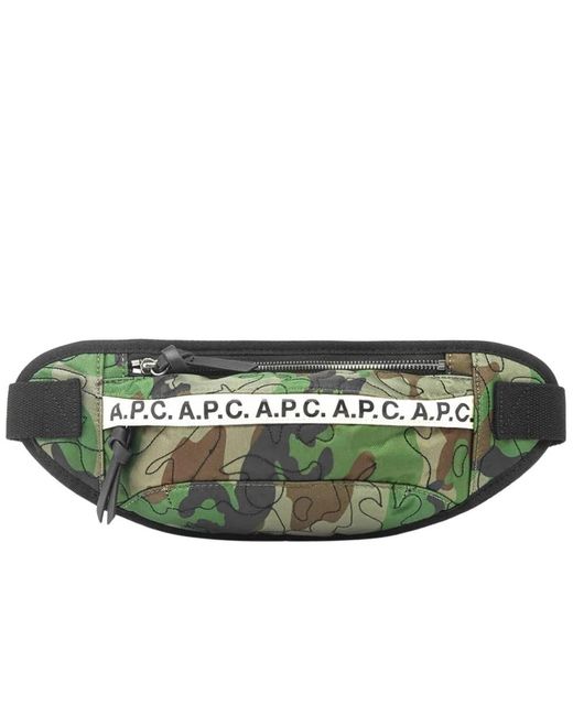 A.P.C. Green Belt Bags for men