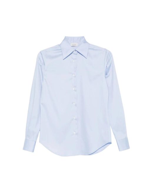 Mazzarelli Blue Hellblaues Langarmhemd