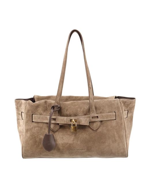 Brunello Cucinelli Brown Shopping Bags