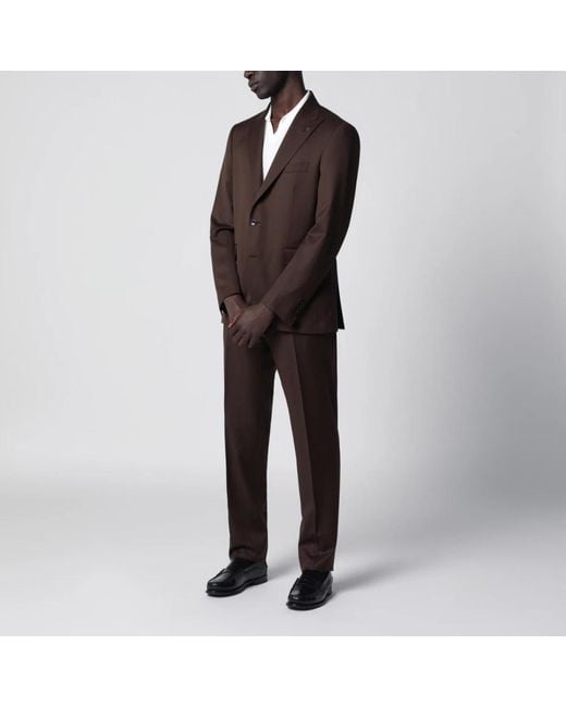 Tagliatore Black Single Breasted Suits for men