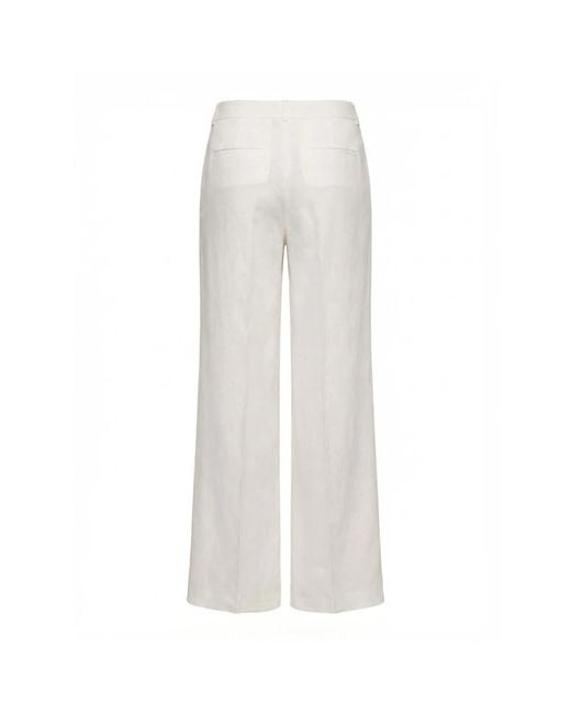 Peserico White Wide Trousers